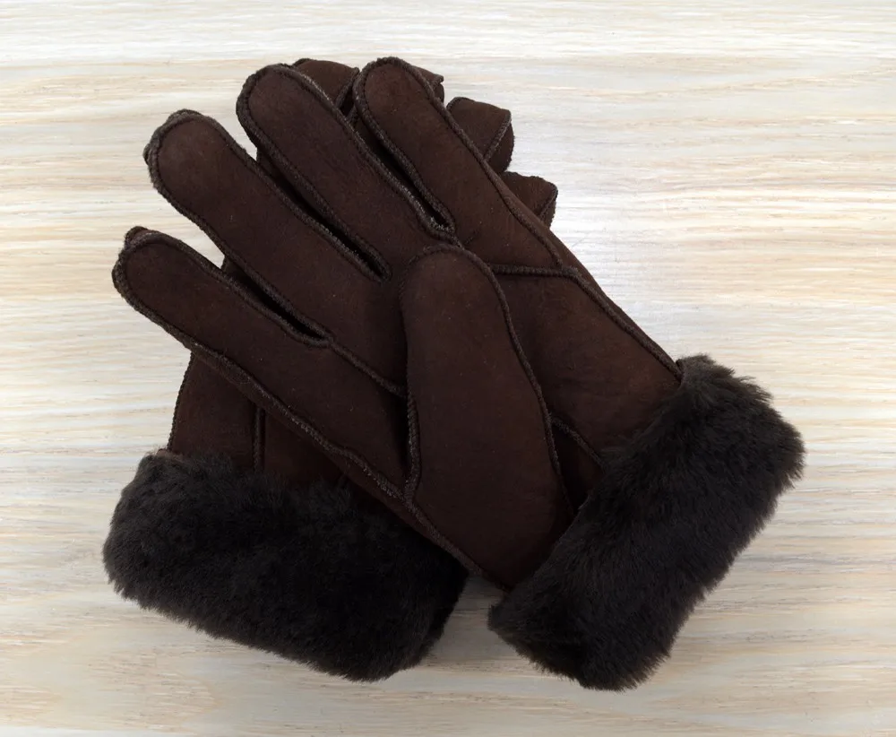 Лидер продаж, мужские зимние перчатки, сохраняющие тепло, кожаные перчатки из натуральной овечьей кожи, кожаные перчатки для мужчин, Зимние перчатки для мужчин