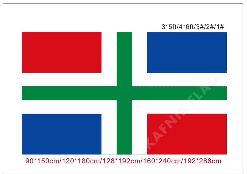 Кафник, 60*90 см/90*150 см/128*192 см/192*288 см(2*3 фута/3*5 футов) флаги Нидерландов Гронинген флаги Нидерландов/декоративные флаги для дома