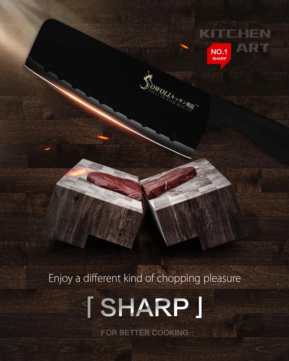 Sowoll нож из нержавеющей стали, разделочный нож Santoku, набор кухонных ножей, японский стиль, набор кухонных ножей Nakiri, ABS+ ручка TPR
