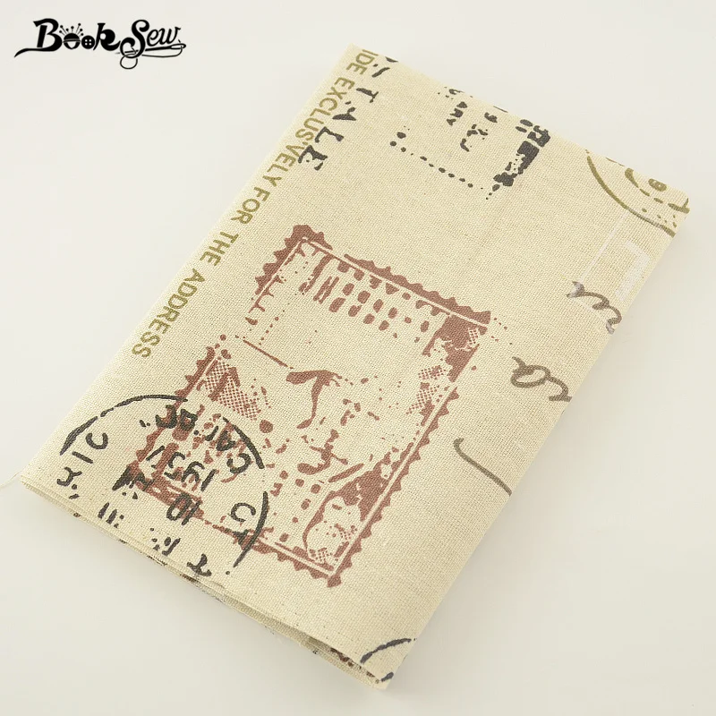 Booksew Textile Printed Stamps StyleCotton Linen Fabric Sewing Material Tissu Tablecloth Pillow Bag Curtain Cushion Zakka CM | Дом и сад