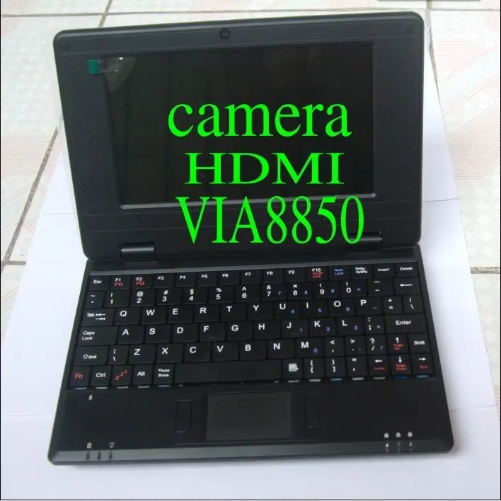 New 7 inch Android 4.0 VIA 8850 DDR3 512M 4GB HDD HDMI Camera WIFI RJ45 Netbook Laptop Notebook |