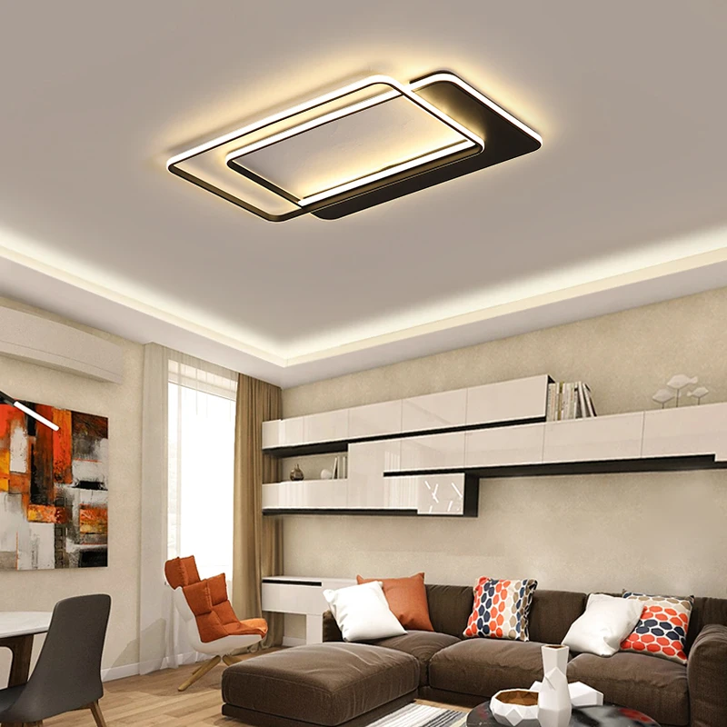 

Ultra-thin Surface Mounted Modern Led Ceiling Lights lamparas de techo Rectangle acrylic/Square Ceiling lamp fixtures