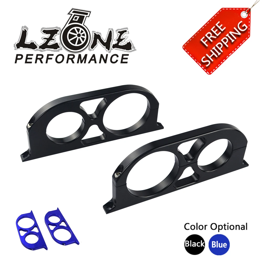 

FREE SHIPPING - 44mm&60mm Double Dual Billet Fuel Pump Filter Mounting Bracket Clamp Kit JR-LD2651
