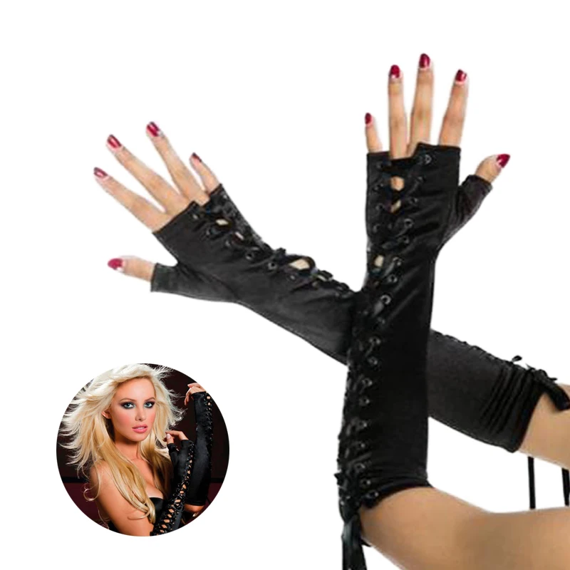 Gothic Arm Bracers Bracers Lace Up Bracelet Fashion Cosplay Costume