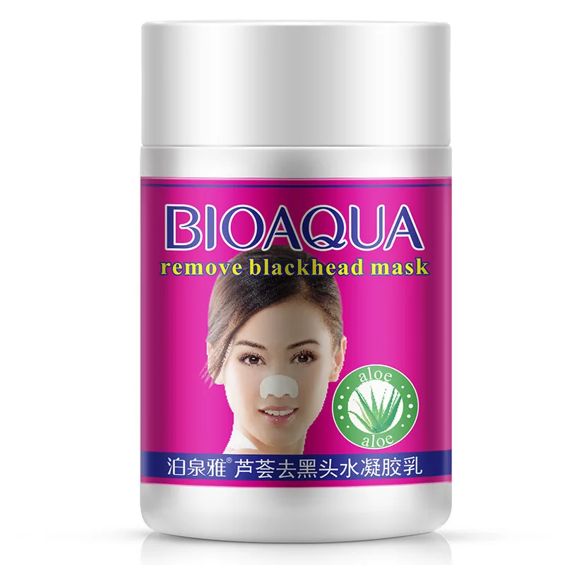 

BIOAQUA Skin Care Aloe Nose Mask Anti Acne Treatment Blackheads Face Mask Black head Remover Deep Cleansing Pores Skin Whitening