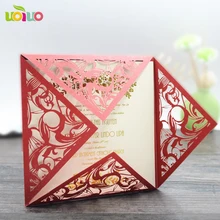 Лидер продаж Дизайн профессиональной печати бумага свадебные приглашения chirstenning пригласительный билет