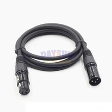 1PCS High Quality DMX Cable for Stage Light 1m/2m/3m Length 3-pin Signal Connection Safe Wire DMX Cable Stage Light Accessories