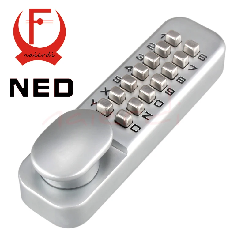 

NED Zinc Alloy Miniature Mechanical Ciper Lock Waterproof Numberal Door Digital Lock Keyless Password Non-Power Locks For Home
