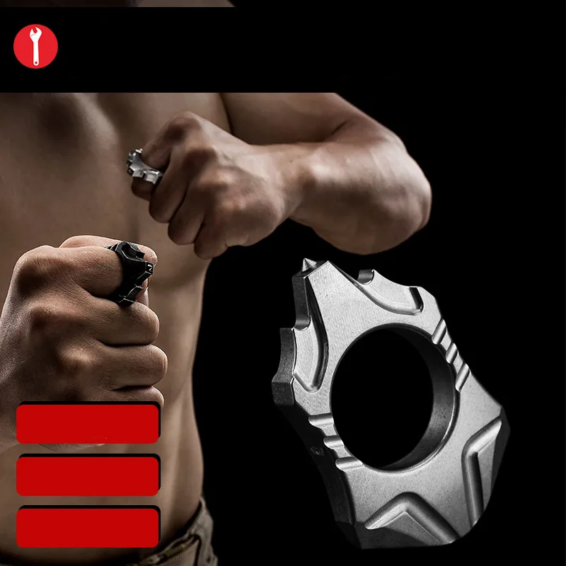 

EDC Stainless steel Self Defense finger rings outdoor Survival Tactical Supplies Ring Safety Survival Finger Ring EDC tools