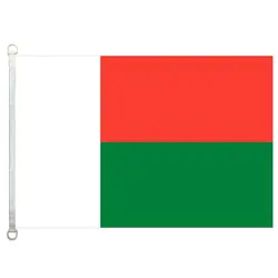 Мадагаскар Национальный флаг, 90*150 см размер 120 г/m2 трикотажная полиэфирная ткань, с двумя D кольцо