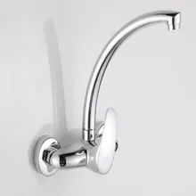 Кухонный кран Lanos керамический 2 отверстия специальный полностью медный настенный смеситель для кухни горячие и холодные краны в стену раковина для стирки раковины