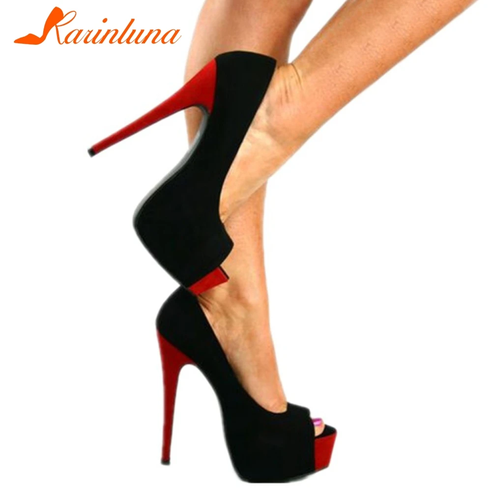 

Brand Design Sexy Nightclub Big Size 35-47 Party Thin Heeled Women Shoes Peep Toe High Heels Platform Shoes Woman Pumps Women