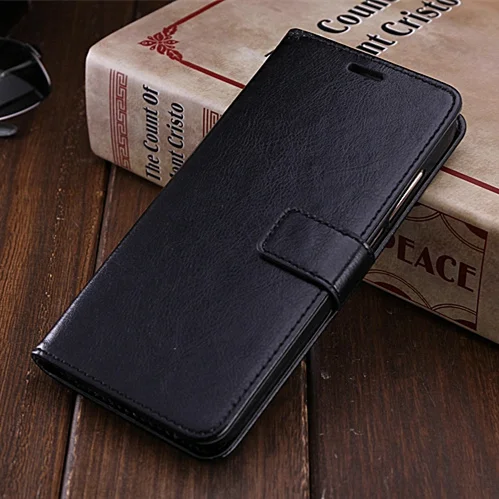 Кожаный чехол для Huawei P20 P10 P9 P8 Lite Y3 Y5 II Y6 Y7 Prime P Smart Honor 5A 6C 6A 7A 7C Pro Honor 8 9 Lite - Цвет: Черный