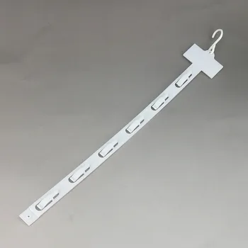 

L42cm Plastic PP Retail Products Hanging Commodity Display Merchandise Clips Strips 6 Hooks/pc Supermarket Promotion 20pcs