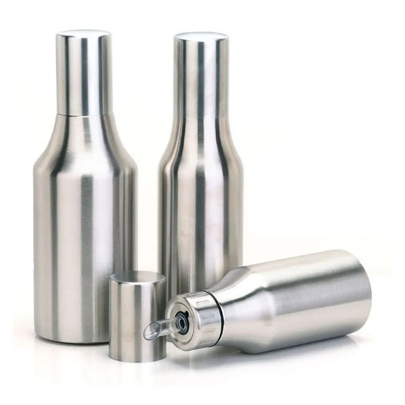 

Stainless Steel 304 Oil Bottle Olive Oil Bottle Dispenser Sauce Bottle 500ml/750ml/1000ml for Kitchen Supplies Seasoning