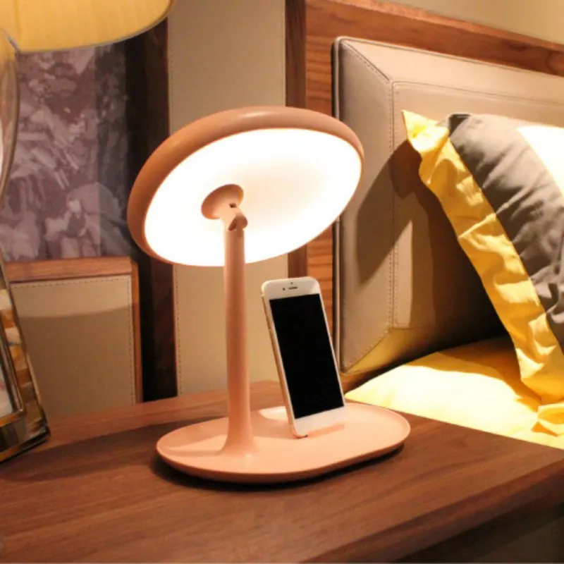 

Cute Lovely Rechargeable Cosmetic Mirror Night Light 5V 2W 50LED lamp 1200mA Battery mirror lights With Storage Phone bracket