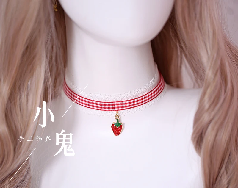Cosplay&ware Sweet Is The Strawberry Soft Lace Lolita Hair Hoop Japanese Sister Kc Straw Hat Head Band Edge -Zentai shop online HTB1BeagUbvpK1RjSZPiq6zmwXXa8.jpg