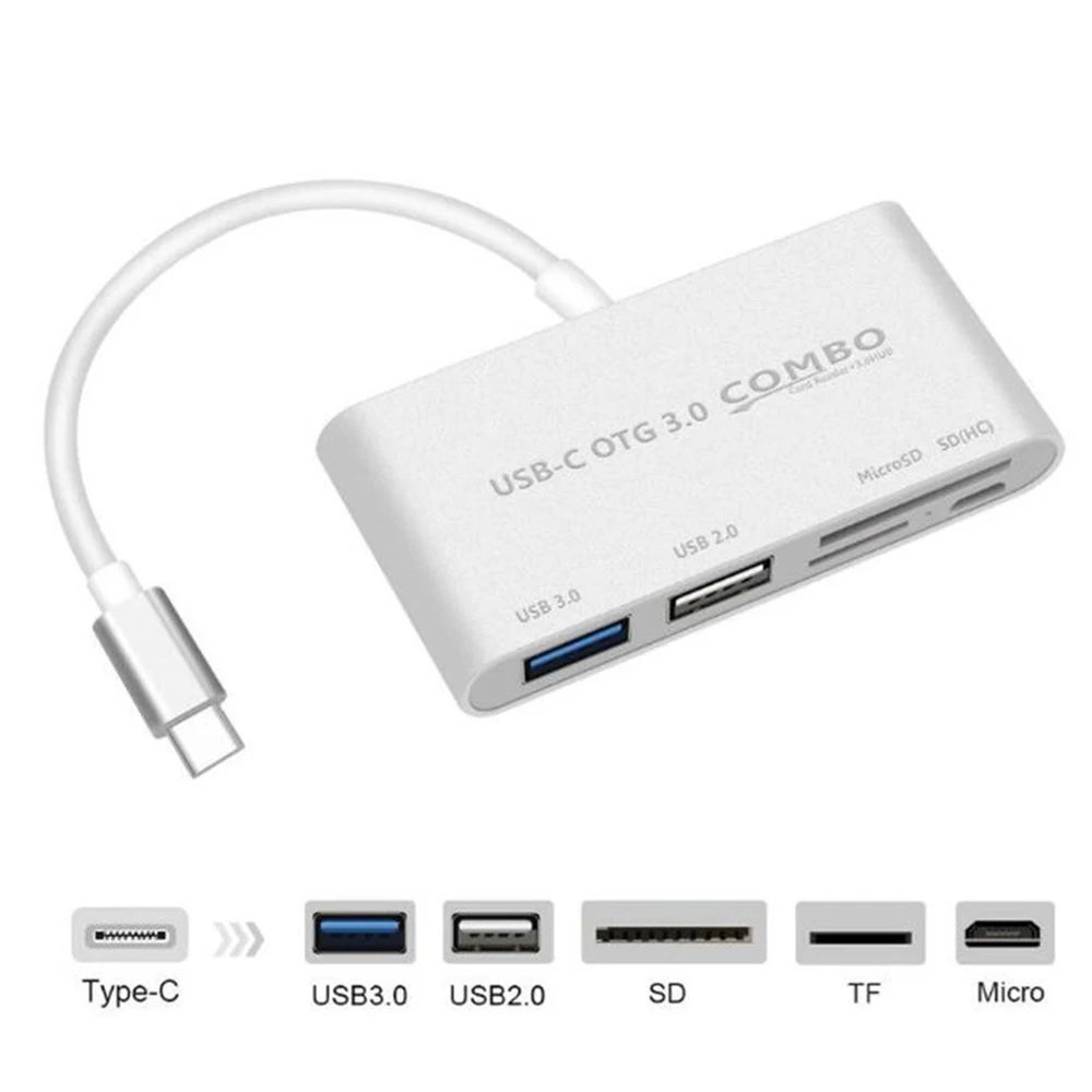 USB C для мульти SD CF Micro Adattatore Type-C HUB OTG 3 0 Splitter Combo Macbook Air Pro 2019 | Электроника