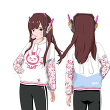 2018 NEW OW Game Cosplay Costume D.VA Coat D VA Jackets women Sweater coat High Quality Hoodie Coat