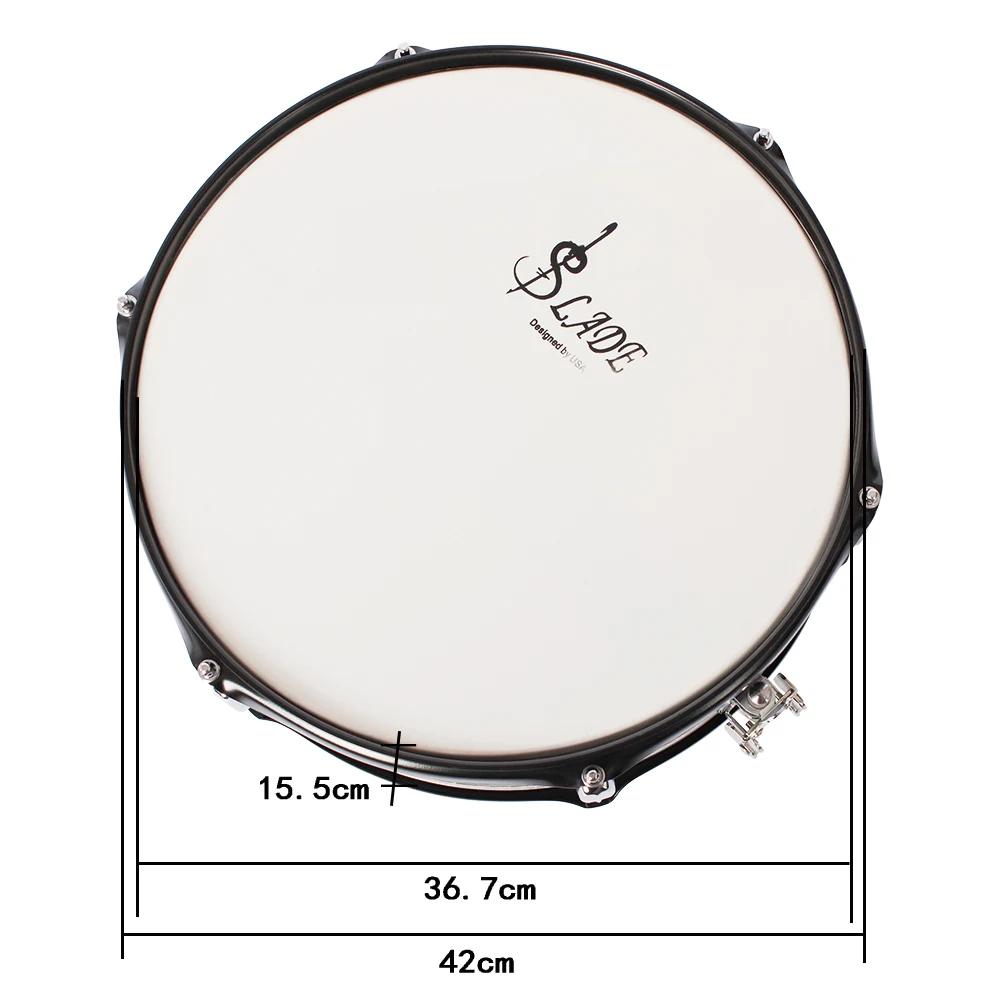 Professional Snare Drum Head 14 Inch with Drumstick Drum Key Strap for Student Band