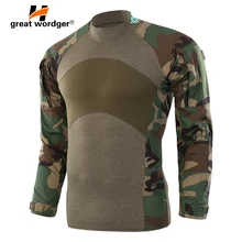 Мужская армейская тактическая футболка SWAT Soldiers Военная футболка милитари с длинным рукавом камуфляжные походные рубашки Пейнтбол футболки