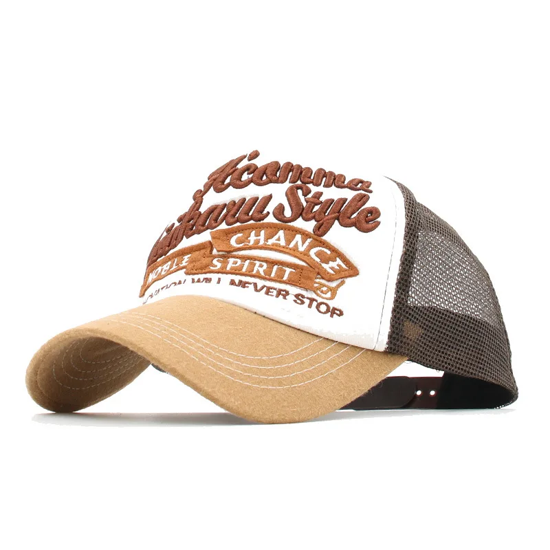 

Mesh Baseball Cap Unisex sun Caps Hip Hop Caps Dad Casquette Letter embroidery Quality Snapback Cap Men Women Cap Gorras Bone