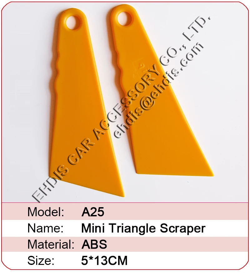 EHDIS 1 шт. Профессиональный мультискребок для окон, инструмент для тонировки ABS, жесткий автоматический треугольный скребок, инструмент для чистки автомобиля, скребок для снега и льда A25