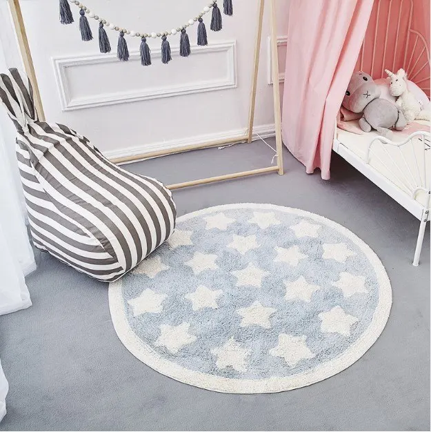 

Round Baby Play Mat Tapete Infantil Playmat Kids Speelkleed Newborn Carpet Nordic Baby Room Decor Children Games Activity Mats