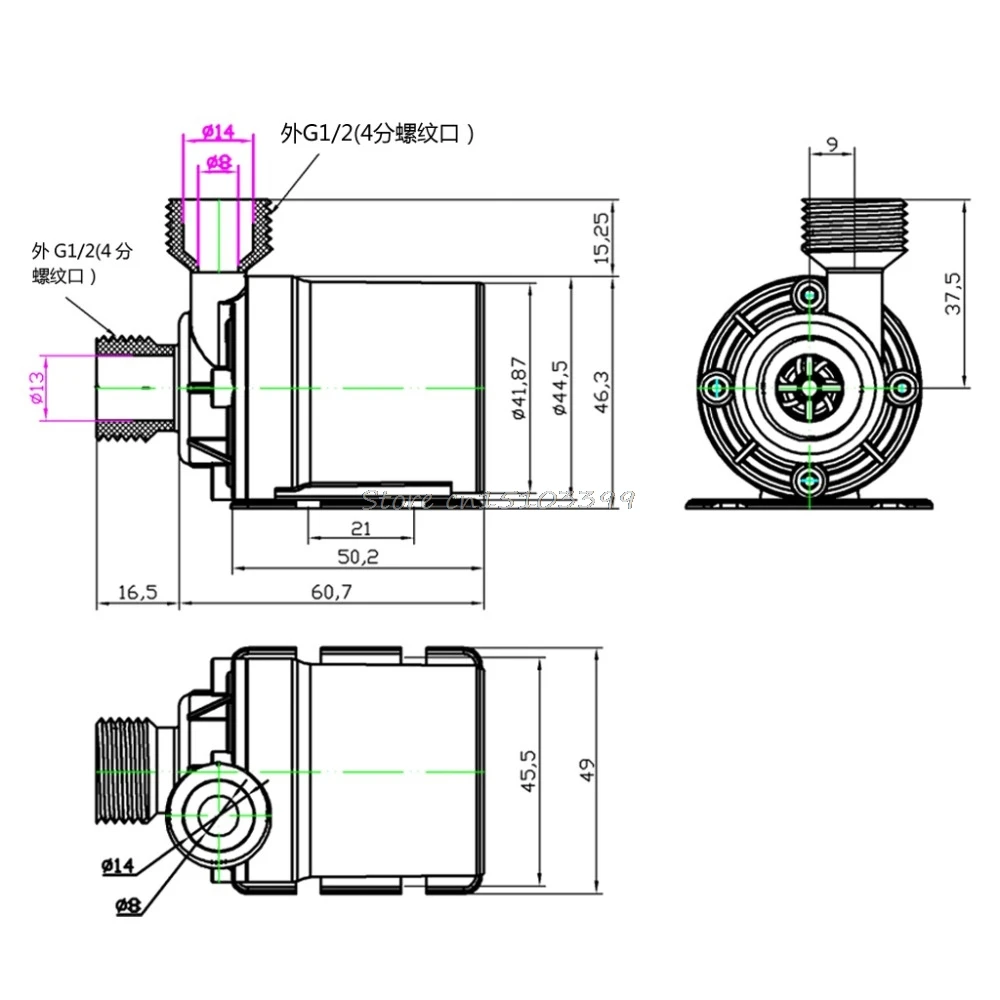 800L/ч 5 м DC 12 V 24 V Солнечная безщеточный воды циркуляционный водяной насос Submersibles водяные насосы G08 Прямая поставка