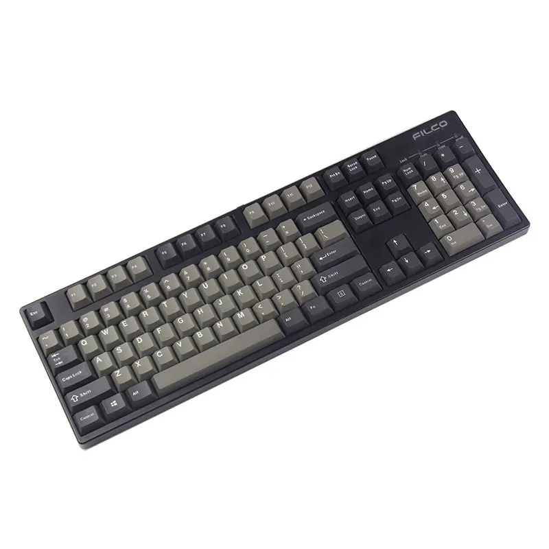 KBDfans новое поступление черный серый смешанный Dolch толстый PBT двойной выстрел 87/106