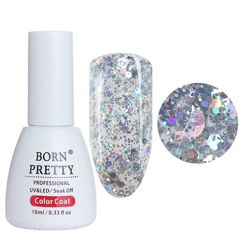 BORN PRETTY 10 мл голографический Блестящий Гель-лак для ногтей Bling Star блеск замачиваемый УФ-гель маникюрный лак Гель-лак для ногтей