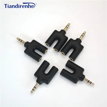 

Y Shape 3.5mm AUX Male To 2 Female Earphone Audio Splitter Computer Headset Couple Adapter For iPhone xiaomi pc mp3 Android IOS
