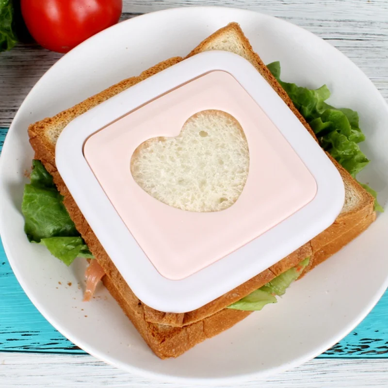 DIY Sandwich Maker Toast Mold Pocket Love Bread Sandwich Model Kitchen