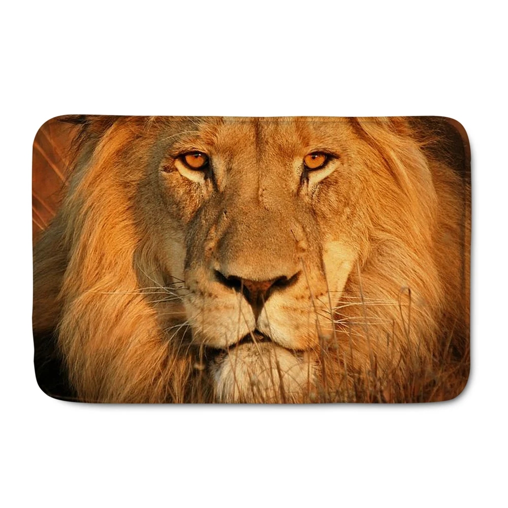 Entrance Anti-Slip Doormat 3d Animal Lion Print Carpets Flannel Bedroom Rugs Decorative Stair Mats Home felpudo deurmat Entrance Anti-Slip Doormat 3d Animal Lion Print Carpets Flannel Bedroom Rugs Decorative Stair Mats Home felpudo deurmat