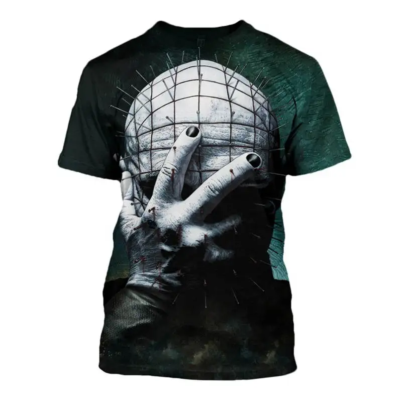 

New 2019 Customize Tees Halloween Horror Face 3D Printed Men's Tops Unique Clothing Short Sleeve T-shirt Drop Shipping