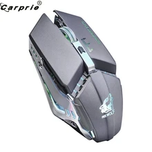 CARPRIE 2,4 ГГц Беспроводная мышь Бесшумная перезаряжаемая 7 цветов светодиодный с подсветкой 1600 dpi оптическая игровая Механическая мышь для ПК ноутбука 90711
