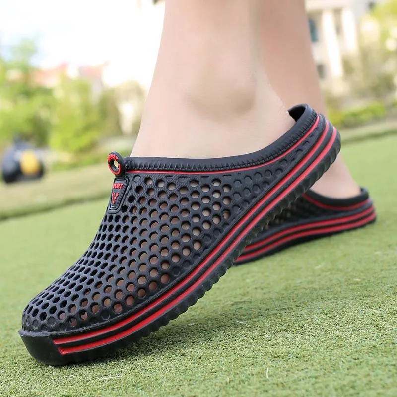 

Summer Man Slippers Beach Outside Light Slides Men Fashion Jelly Shoes For Couples Beach Flip Flops 5 Colors