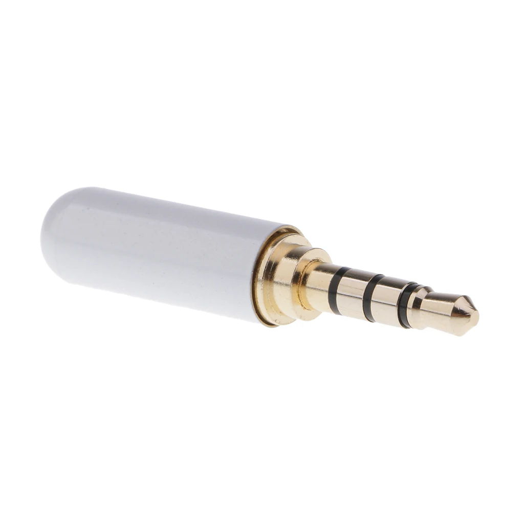 4 Pole 3.5mm Male Repair headphone Jack Audio Soldering Headset Connector DIY Metal Plated Solder Wire Connector