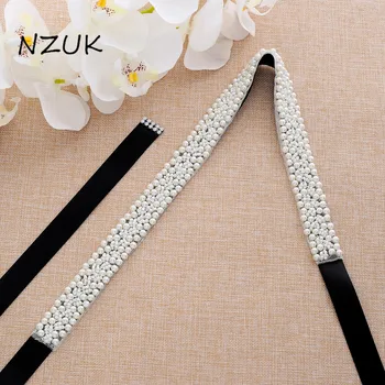 

s204 Elegant Handmade Pearls Beaded Bridal Belts Pearl Sash Wedding Dress Accessories Evening Party Belt