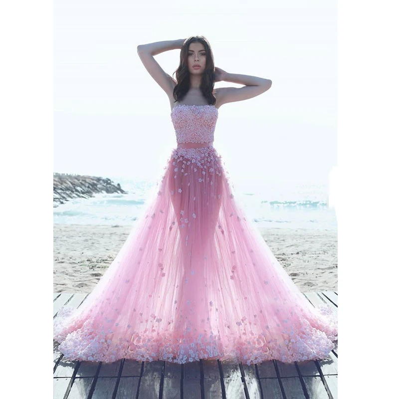 light pink beach wedding dresses