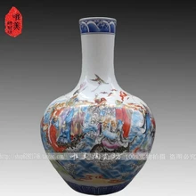 Цзиндэчжэнь керамическая семейная Роза Ваза большое украшение для дома