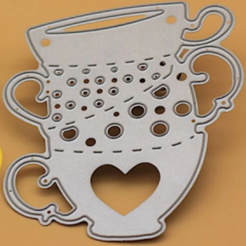 Tea cups metal Cutting Dies for vacation holiday scrapbook card album