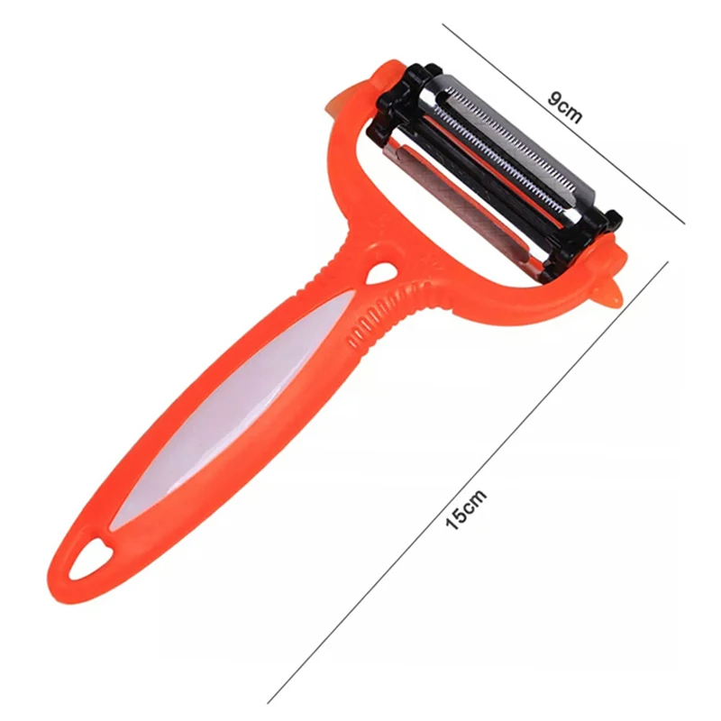3 in 1 Vegetable Fruit Peeler 3-Blade Rotary Potato Carrot Peeler Grater Julienne Peeler Slicer Cutter Fruit Vegetable Tools Kitchen Gadgets (6-1)