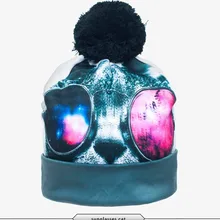 Горячая Осенняя зимняя шапка женская и мужская теплая 3D вязаная модная шапка для Кепка для девочек Женская шляпа