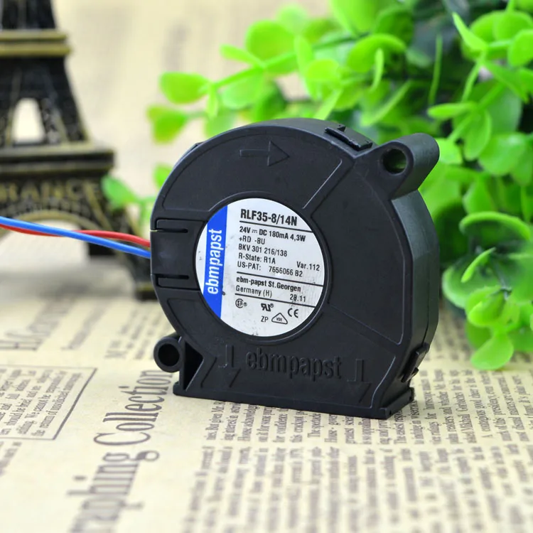 

Free Delivery. Turbo blower 24 v, 180 ma 4.3 W RLF35-8/14 n double ball