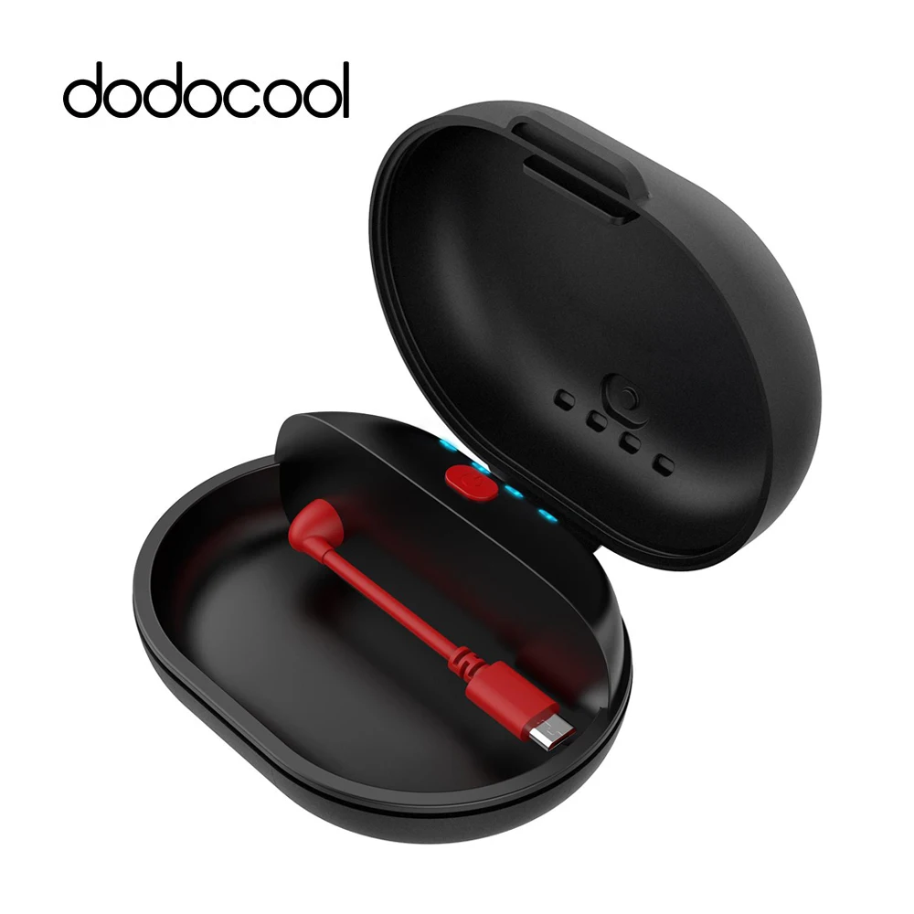 Dodocool портативная Противоударная сумка для наушников зарядный чехол для наушников со встроенным аккумулятором 500 мАч Micro-USB