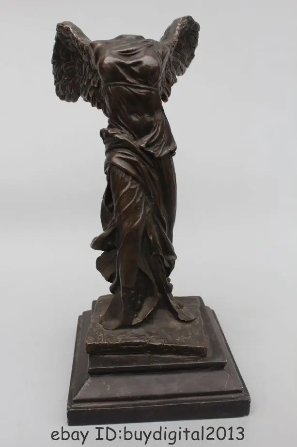 

11"Western Art sculpture Bronze Marble Acephalous Belle Angell sculpture Statue DSD66