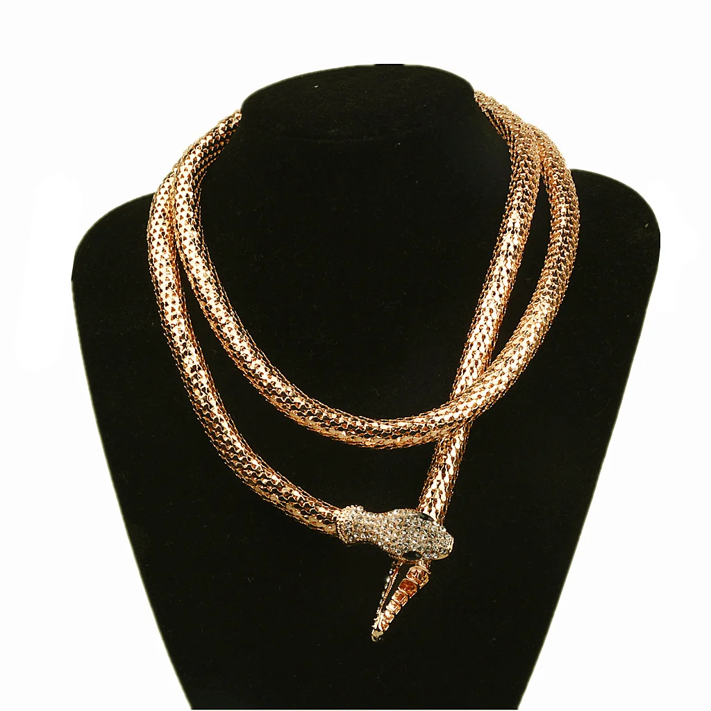 

Flexible Bendable Snake Jewelry Necklace Choker Bracelet Scarf Holder Bendy Chain Twistable Shape Waistband Belt