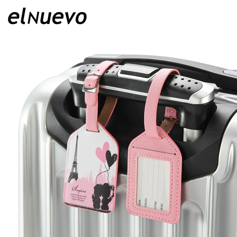 

Travel Accessories PU Leather World Map Luggage Tag Fashion Suitcase ID Address Holder Baggage Boarding Tag Portable Label