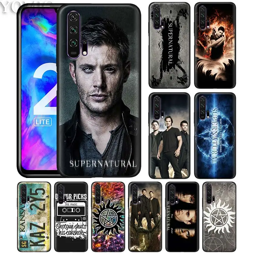 

TV Show Supernatural Black Silicone Case for Huawei Honor 20 Pro 10 20 Lite 8X 8S 8C 8A View 20 Y9 2019 Soft Case Cover